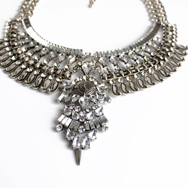 Alloy Diamond Short Necklace Crystal Necklace