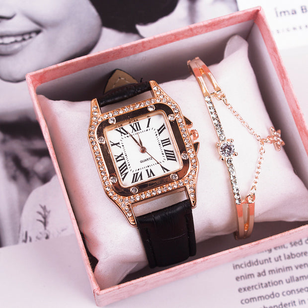 Watch Bracelet Suit Two-piece Watch Set Micro Business Drainage Gift Wristwatch Set
