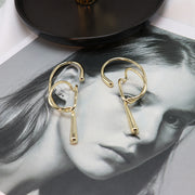 Gold Metal Ear Cuff Earrings