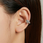 Skull And Butterfly Ear Cuff