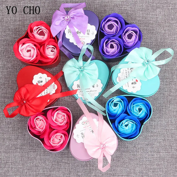 YO CHO Artificial Flower 3/4/6 Pcs Roses Valentine Package