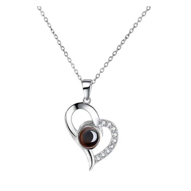 Love Heart Projection Necklace Pendant.