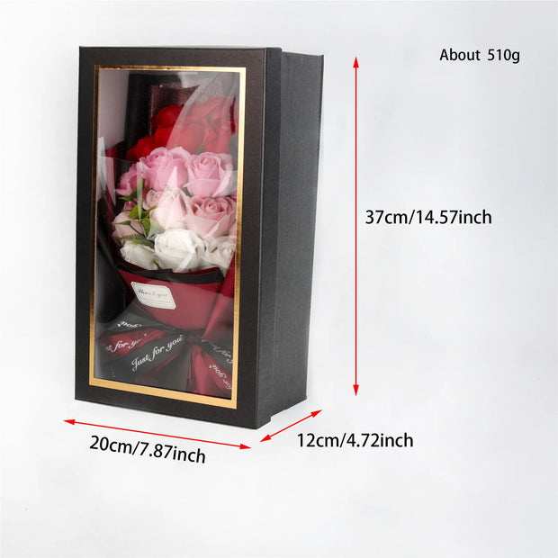 18Pcs Rose Soap Bouquet Gift Box,Valentine's Day Gift