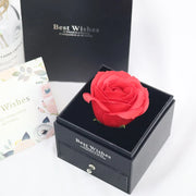 Luxury Love Heart Zircon Necklace With Rose Gifts Box